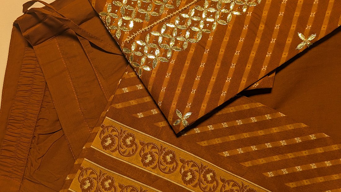 Cotton Stitched Gota Pati Suit – photo 2