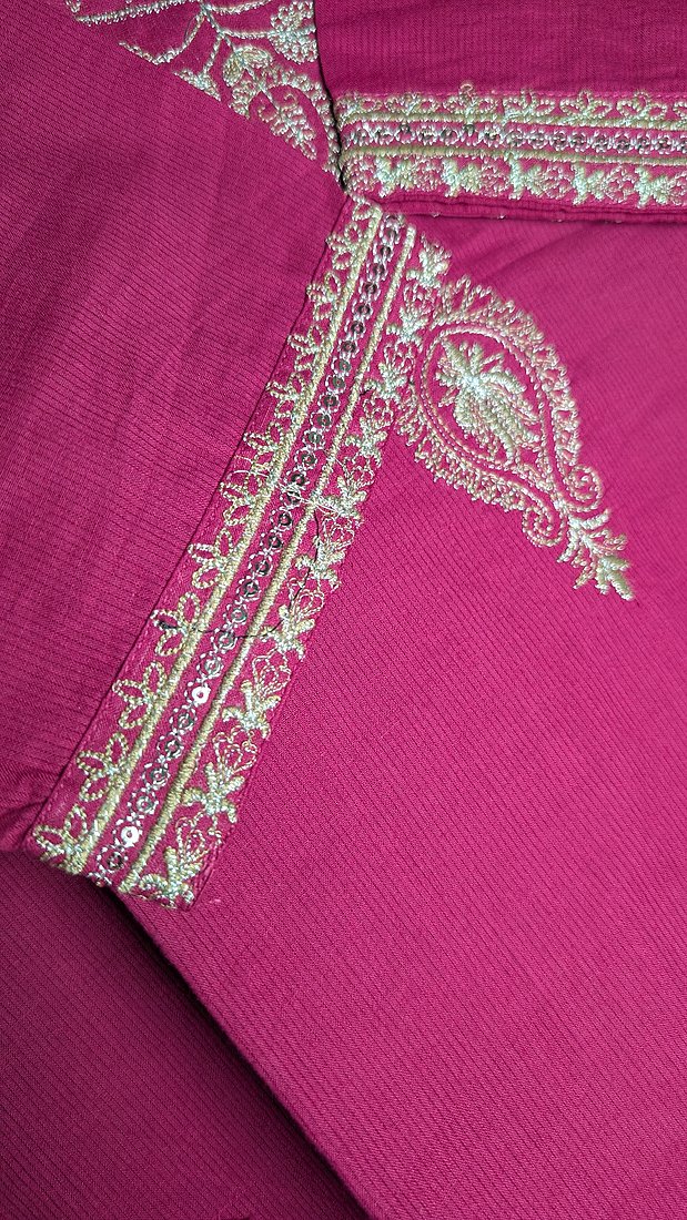 Magenta Cotton Stitched Office Wear Suits – photo 4