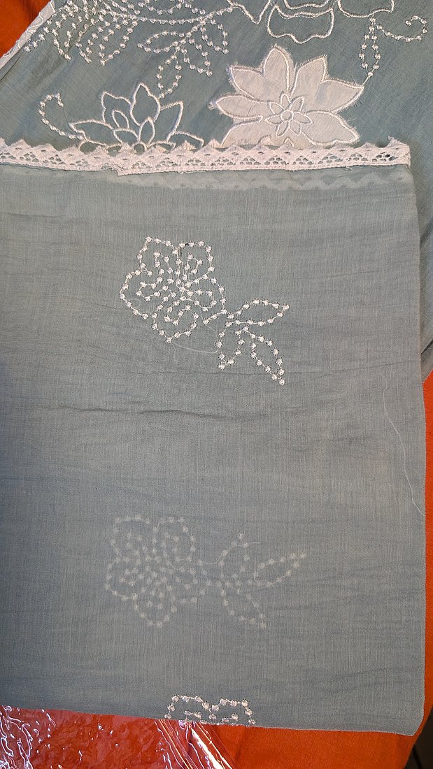 Pure Mall Cotton Applique Work Unstitched Suit – photo 4