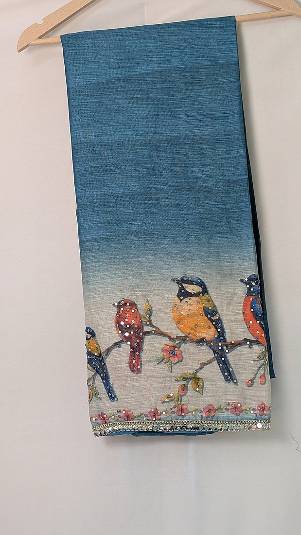 Bird Print Ombre Tissue Suit – photo 3