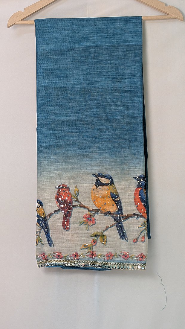 Bird Print Ombre Tissue Suit – photo 5