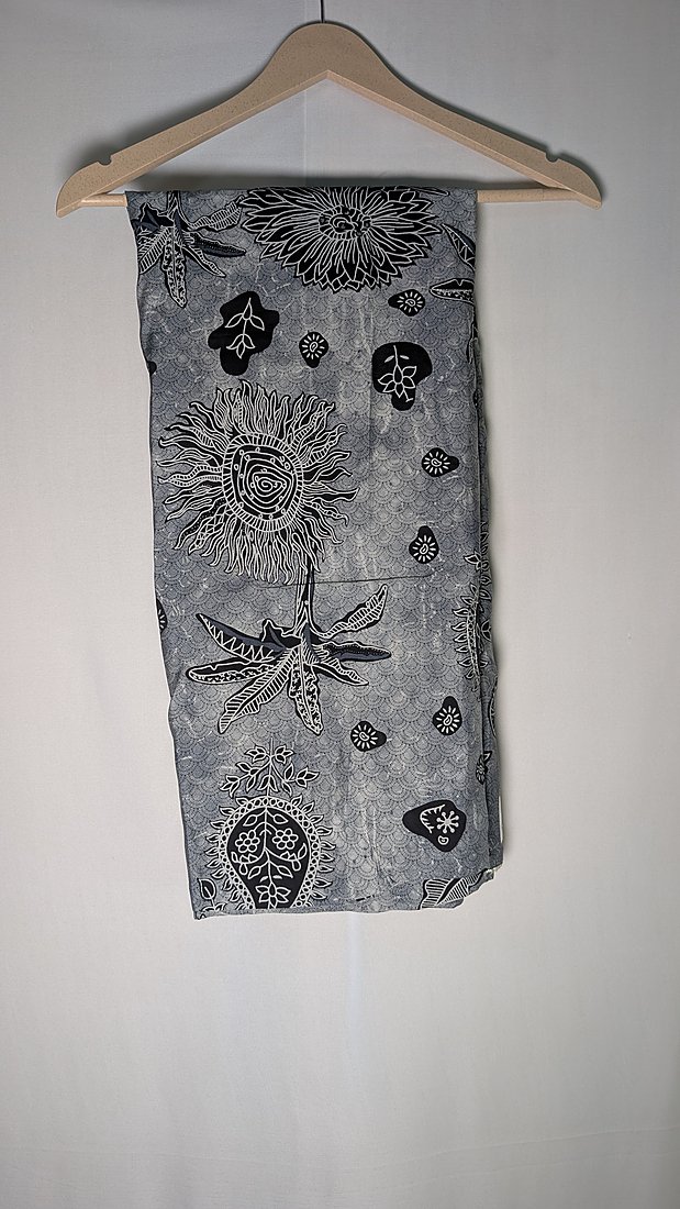 Black Berry Modal Silk Elephant Print Unstitched Suit – photo 3